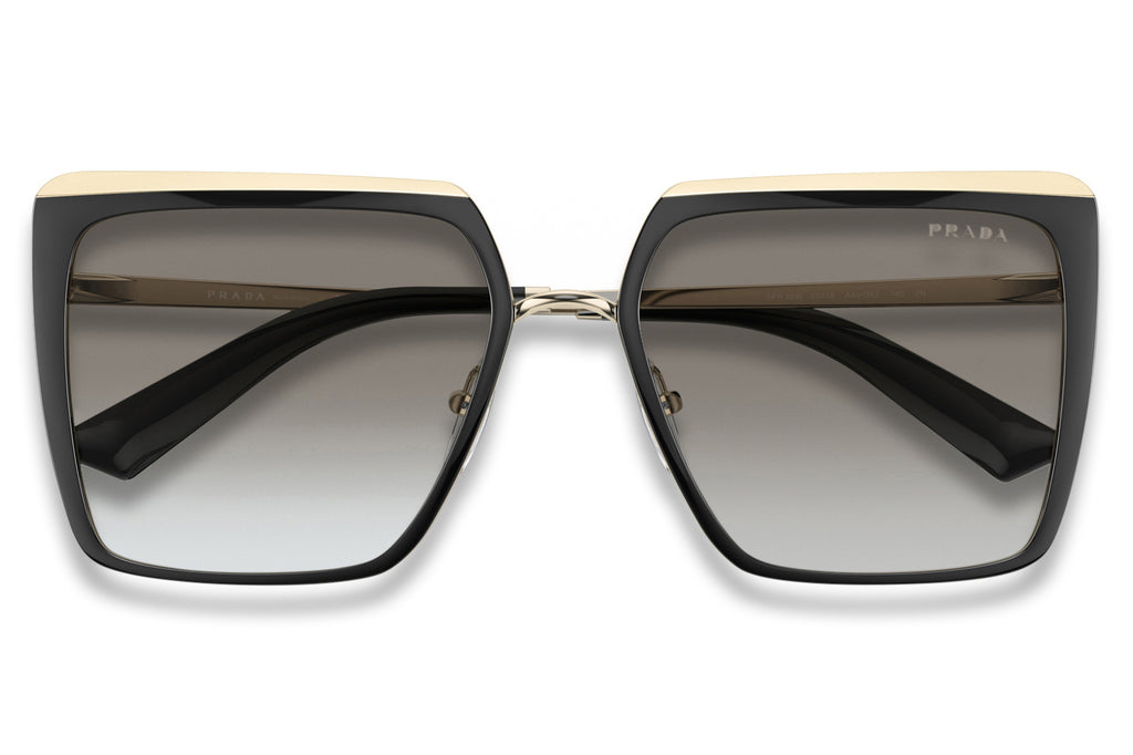 Prada - PR 58WS Sunglasses Black/Pale Gold with Grey Gradient Lenses (AAV0A7)