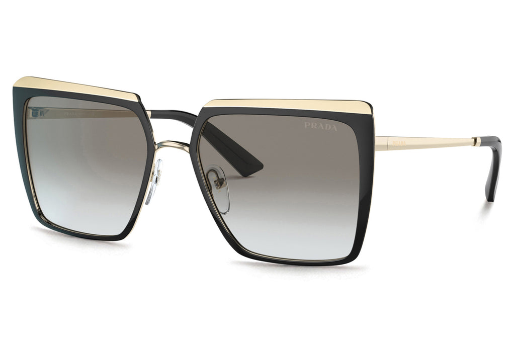 Prada - PR 58WS Sunglasses Black/Pale Gold with Grey Gradient Lenses (AAV0A7)