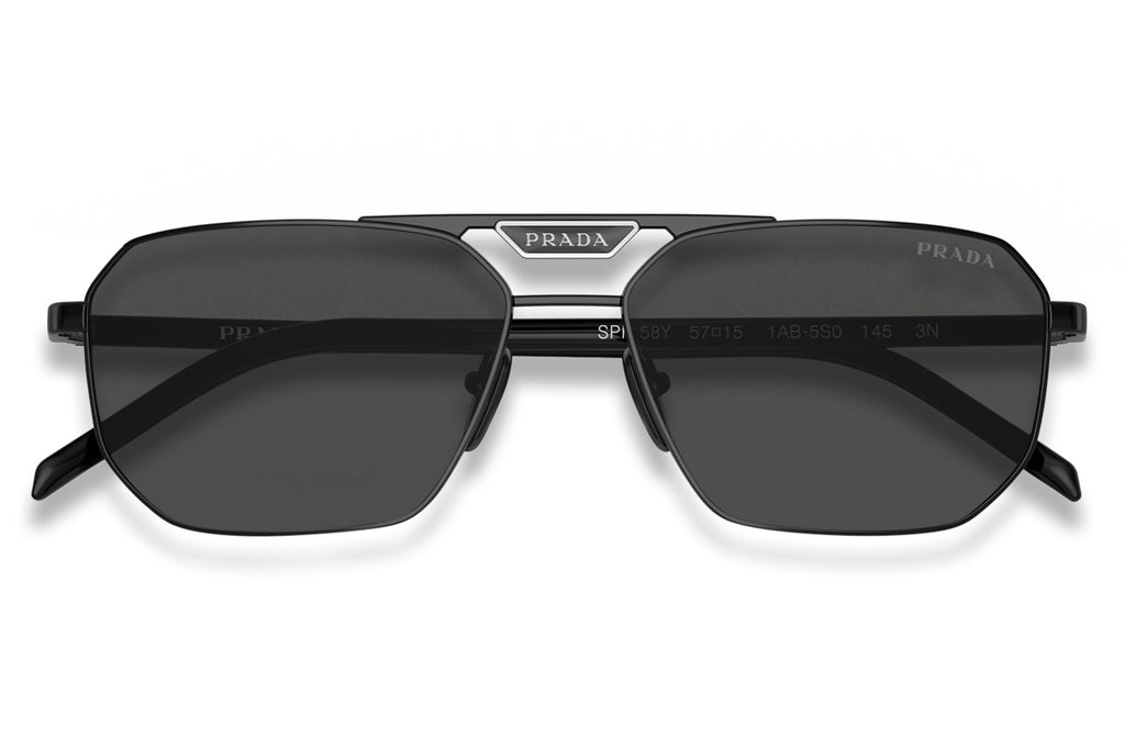 Prada - PR 58YS Sunglasses Black with Dark Grey Lenses (1AB5S0)