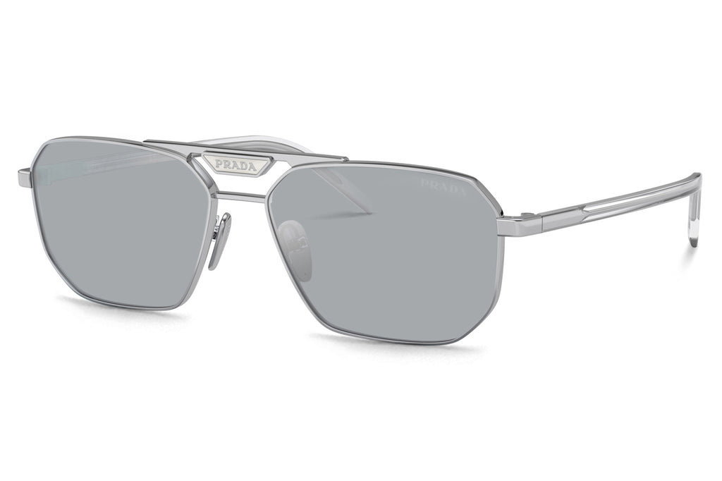 Prada - PR 58YS Sunglasses Silver with Blue Mirror Silver Lenses (1BC02R)