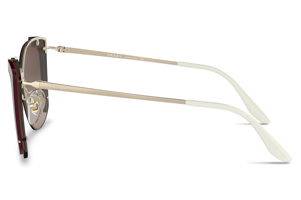 Prada - PR 59VS Sunglasses Pale Gold/Bordeaux with Brown Gradient Lenses (4306S1)