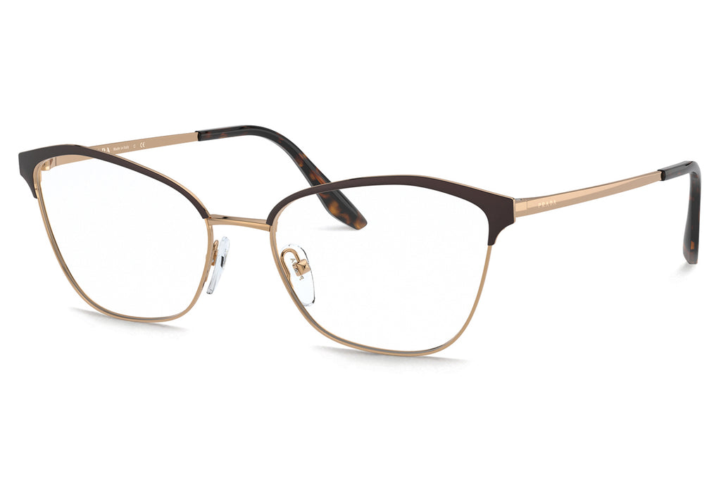 Prada - PR 62XV Eyeglasses Dark Brown/Pink Gold (04E1O1)