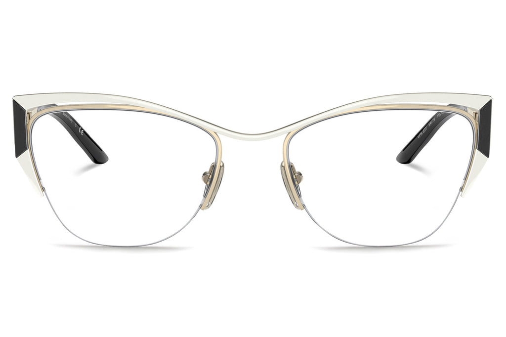 Prada - PR 63YV Eyeglasses Talc/Black/Pale Gold (11A1O1)