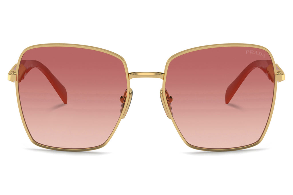Prada - PR 64ZS Sunglasses Gold with Pink Gradient Red Lenses (5AK01Z)