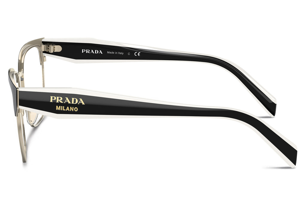 Prada - PR 65YV Eyeglasses Black/Pale Gold (18A1O1)
