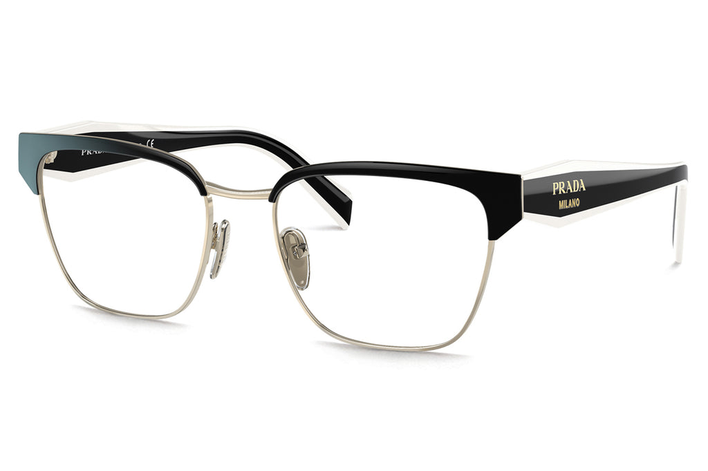Prada - PR 65YV Eyeglasses Black/Pale Gold (18A1O1)