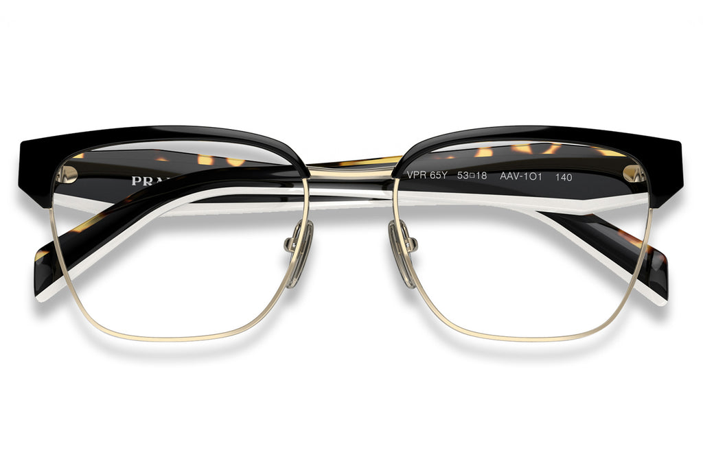 Prada - PR 65YV Eyeglasses Black/Pale Gold (AAV1O1)