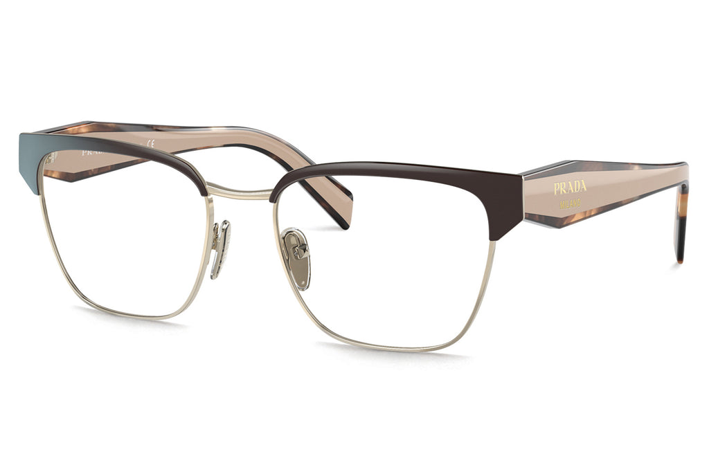 Prada - PR 65YV Eyeglasses Brown/Pale Gold (KOF1O1)