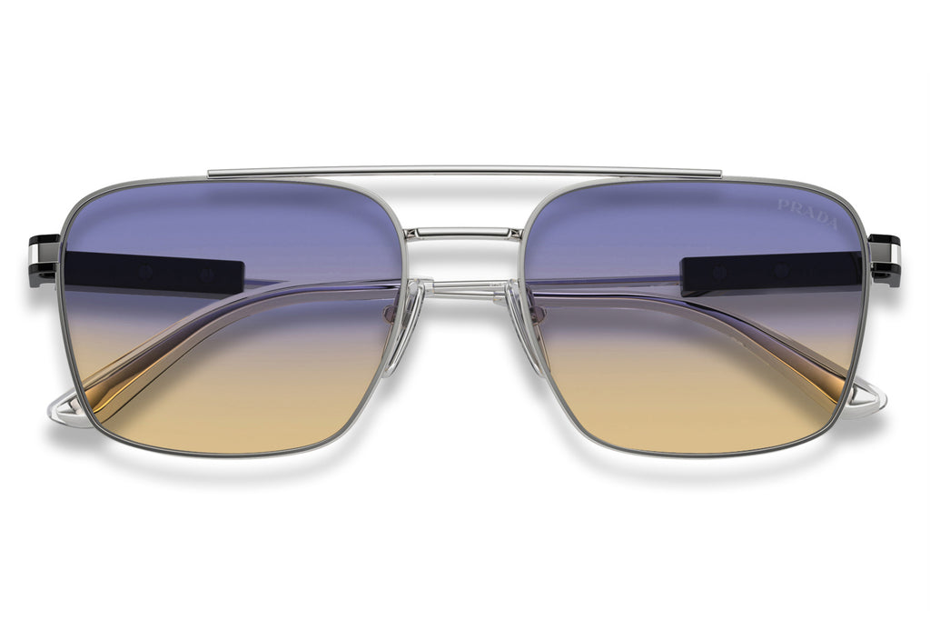 Prada - PR 67ZS Sunglasses Silver with Iris Sfumato Sole Lenses (1BC06Z)