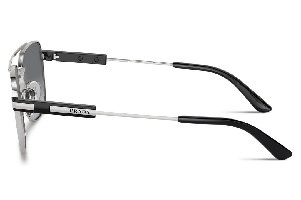 Prada - PR 67ZS Sunglasses Silver with Grey Gradient Polar Lenses (1BC5W1)