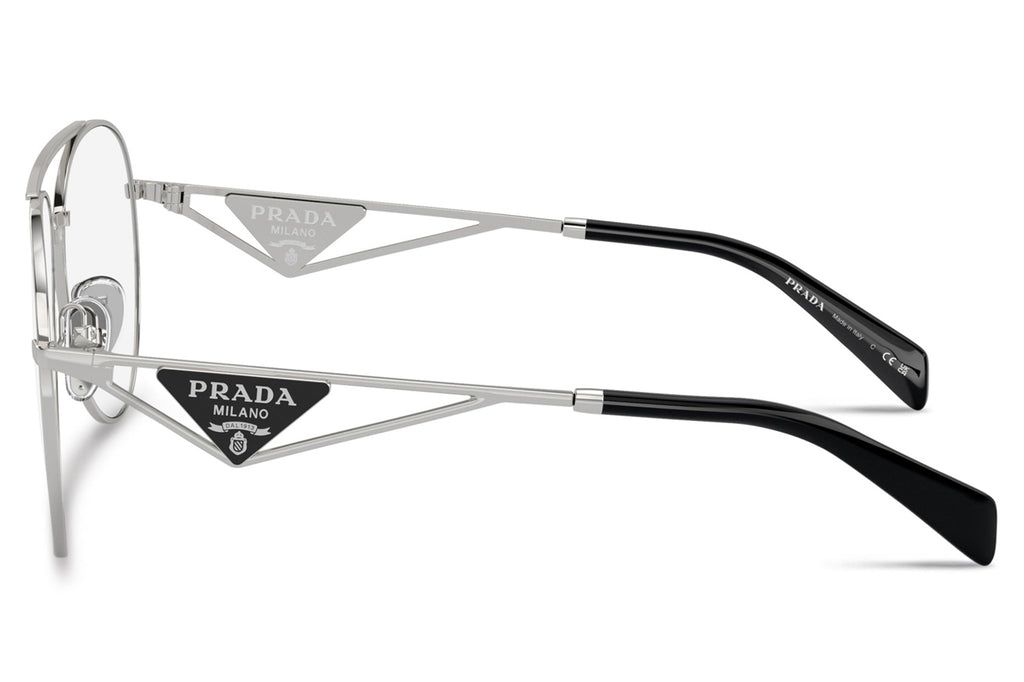 Prada - PR 73ZS Sunglasses Silver with Clear Blue-Violet Light Filter Lenses (1BC08N)