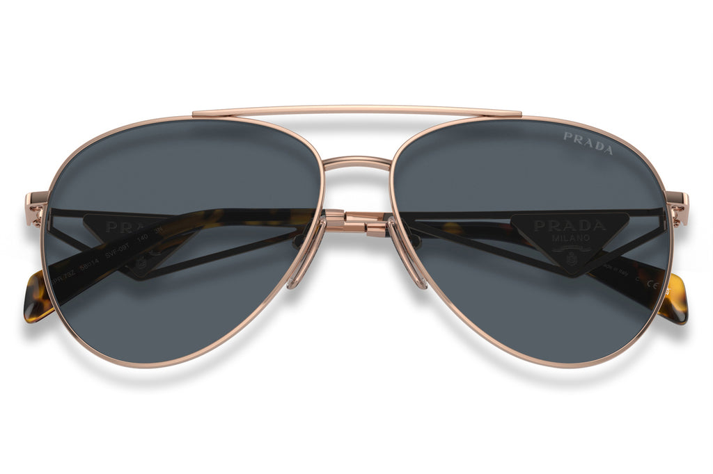 Prada - PR 73ZS Sunglasses Rose Gold with Dark Grey Lenses (SVF09T)