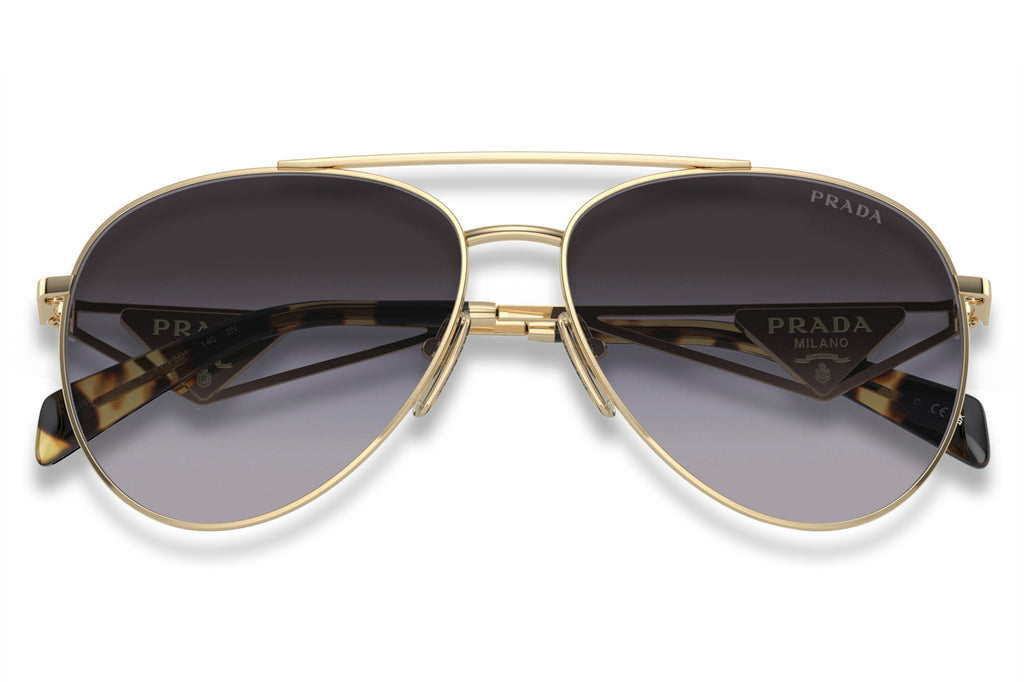 Prada - PR 73ZS Sunglasses Pale Gold with Grey Gradient Lenses (ZVN5D1)