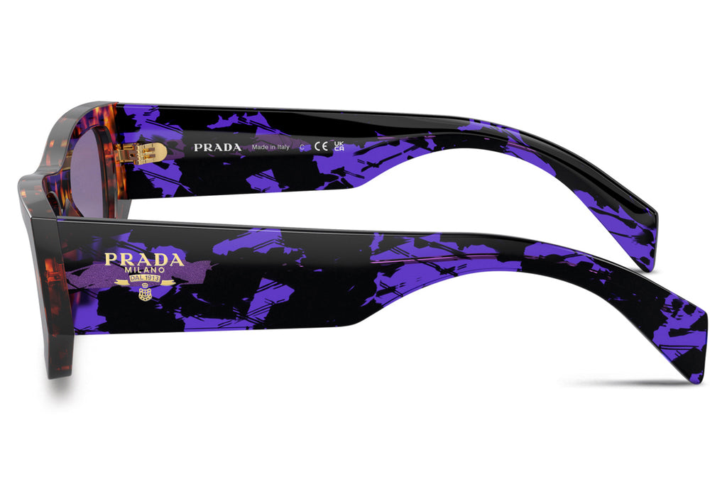 Prada - PR A01SF Sunglasses Havana with Violet Mirror Internal Silver Lenses (14O50B)
