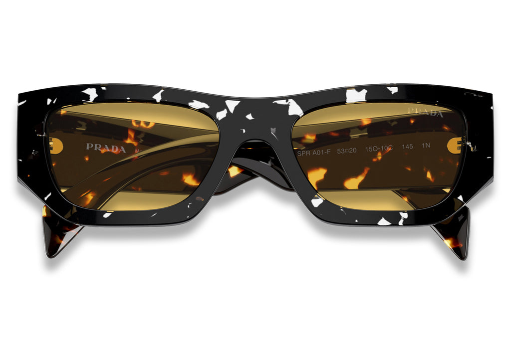 Prada - PR A01SF Sunglasses Havana Black with Yellow Lenses (15O10C)