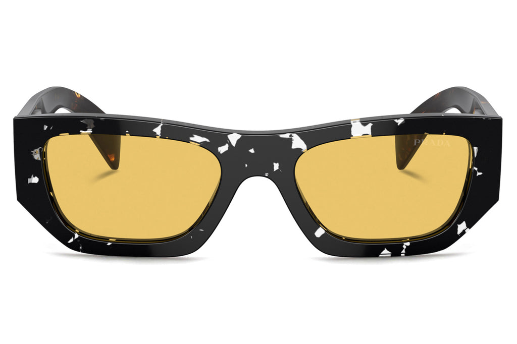 Prada - PR A01SF Sunglasses Havana Black with Yellow Lenses (15O10C)