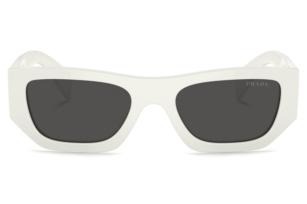 Prada - PR A01SF Sunglasses White with Dark Grey Lenses (17K08Z)