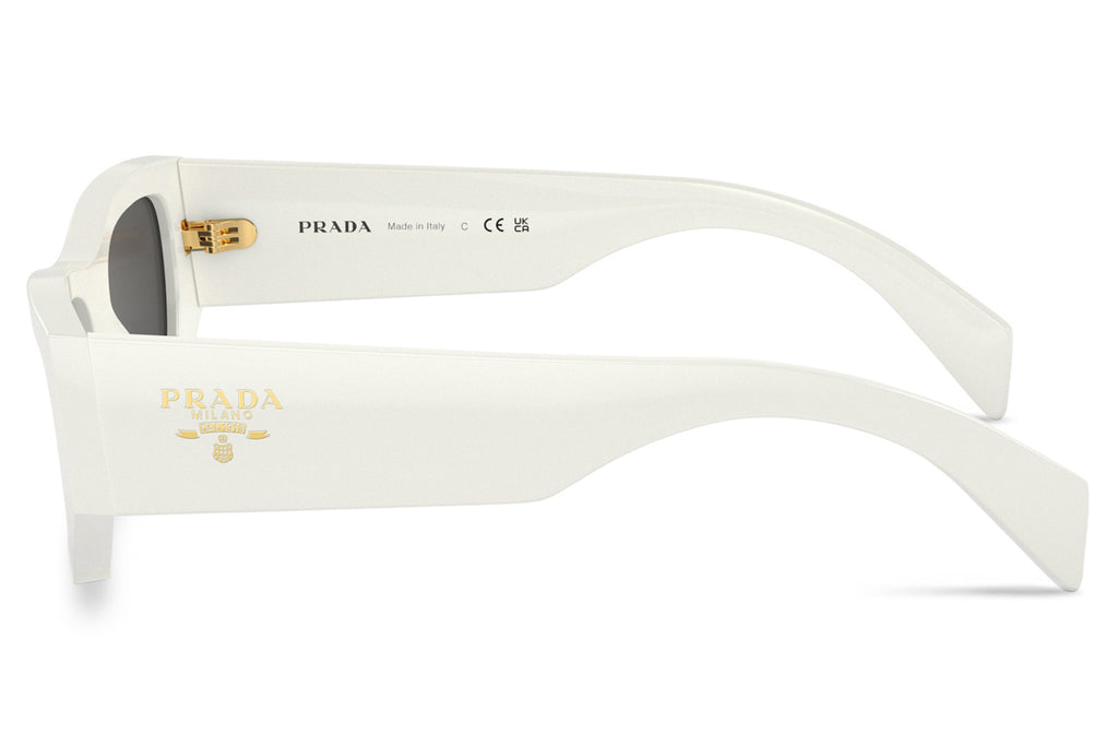 Prada - PR A01SF Sunglasses White with Dark Grey Lenses (17K08Z)