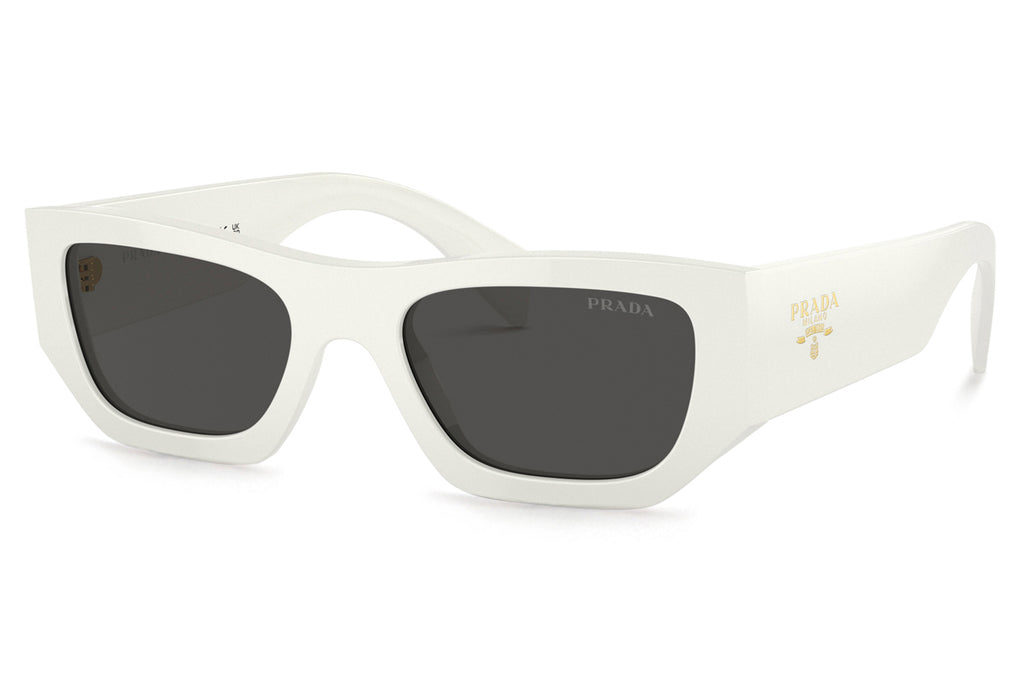 Prada - PR A01SF Sunglasses White with Dark Grey Lenses (17K08Z)