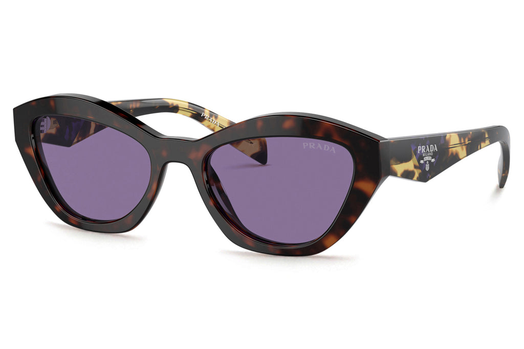 Prada - PR A02S Sunglasses Havana with Violet Mirror Internal Silver Lenses (17N50B)