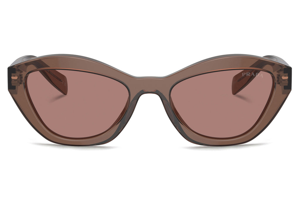 Prada - PR A02S Sunglasses Transparent Brown with Light Brown Lenses (17O60B)