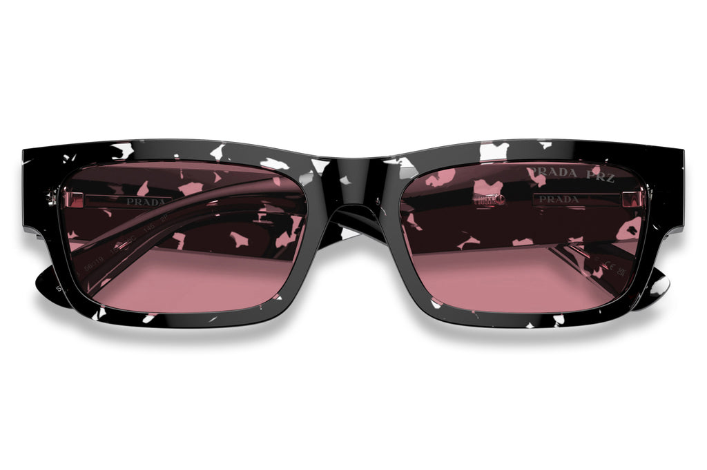 Prada - PR A03S Sunglasses Transparent Havana Black with Brown Crystal Lenses (15O70C)