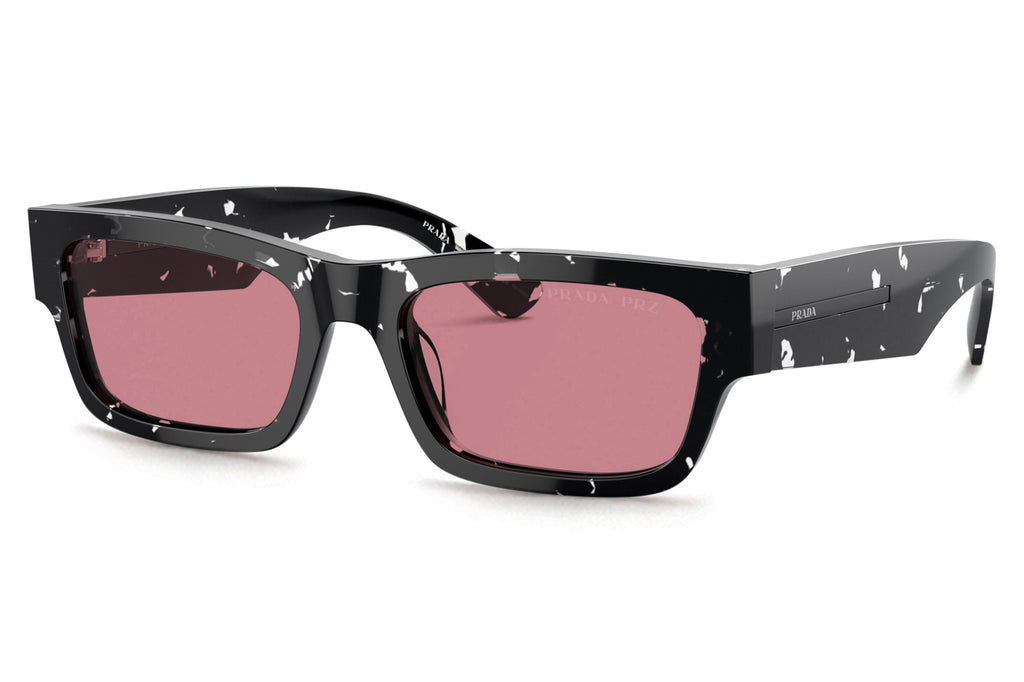 Prada - PR A03S Sunglasses Transparent Havana Black with Brown Crystal Lenses (15O70C)