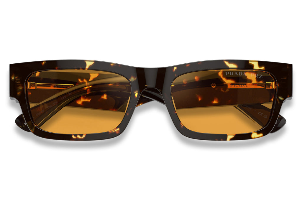 Prada - PR A03S Sunglasses Havana Black Yellow with Yellow Polar Lenses (16O20C)
