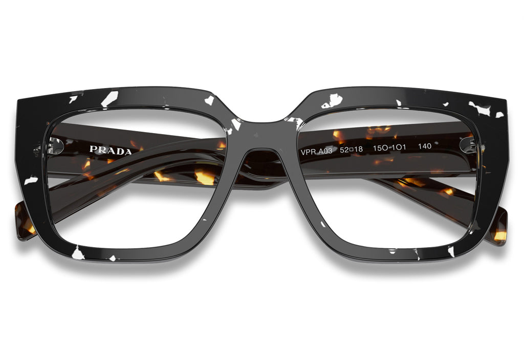 Prada - PR A03V Eyeglasses Black Crystal Tortoise (15O1O1)