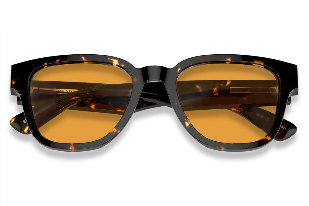 Prada - PR A04SF Sunglasses Black Yellow Havana with Yellow Lenses (16O20C)