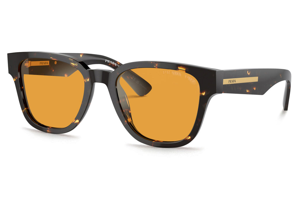 Prada - PR A04SF Sunglasses Black Yellow Havana with Yellow Lenses (16O20C)