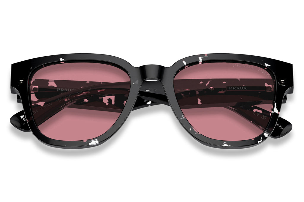 Prada - PR A04S Sunglasses Havana Black Crystal with Red Crystal Lenses (15O70C)