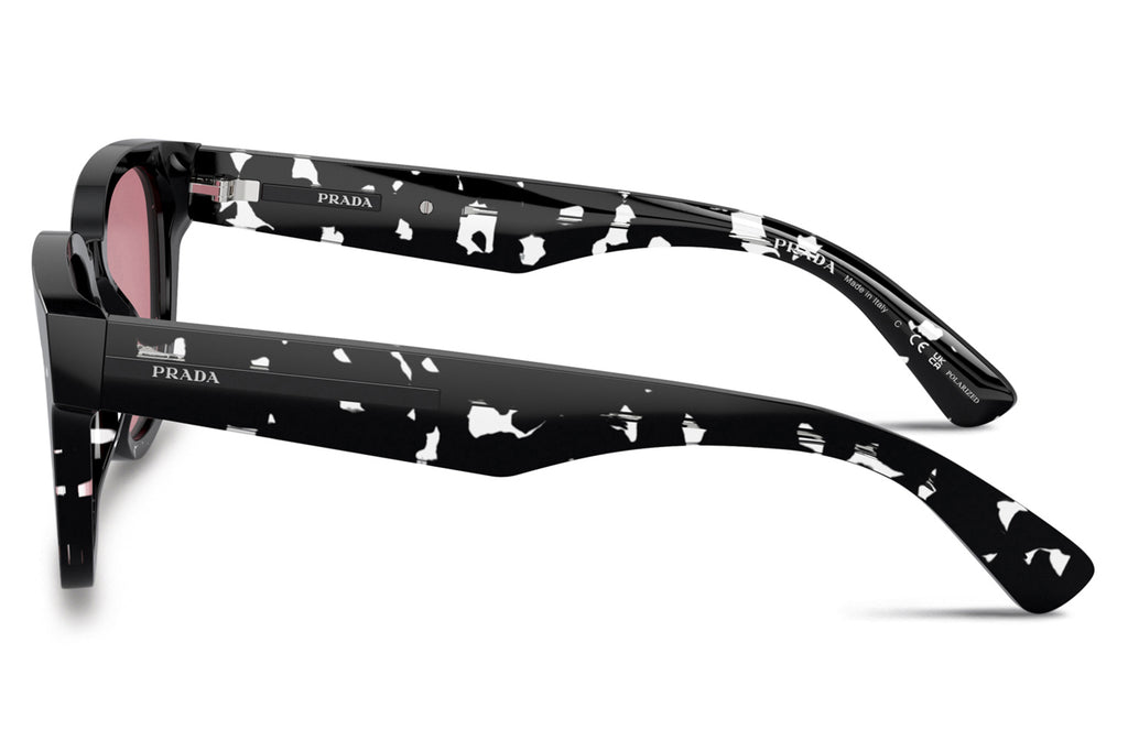 Prada - PR A04S Sunglasses Havana Black Crystal with Red Crystal Lenses (15O70C)
