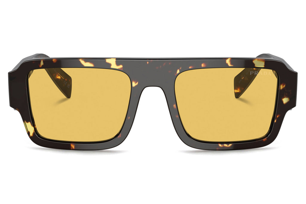 Prada - PR A05SF Sunglasses Tortoise Black Malt with Yellow Lenses (16O10C)