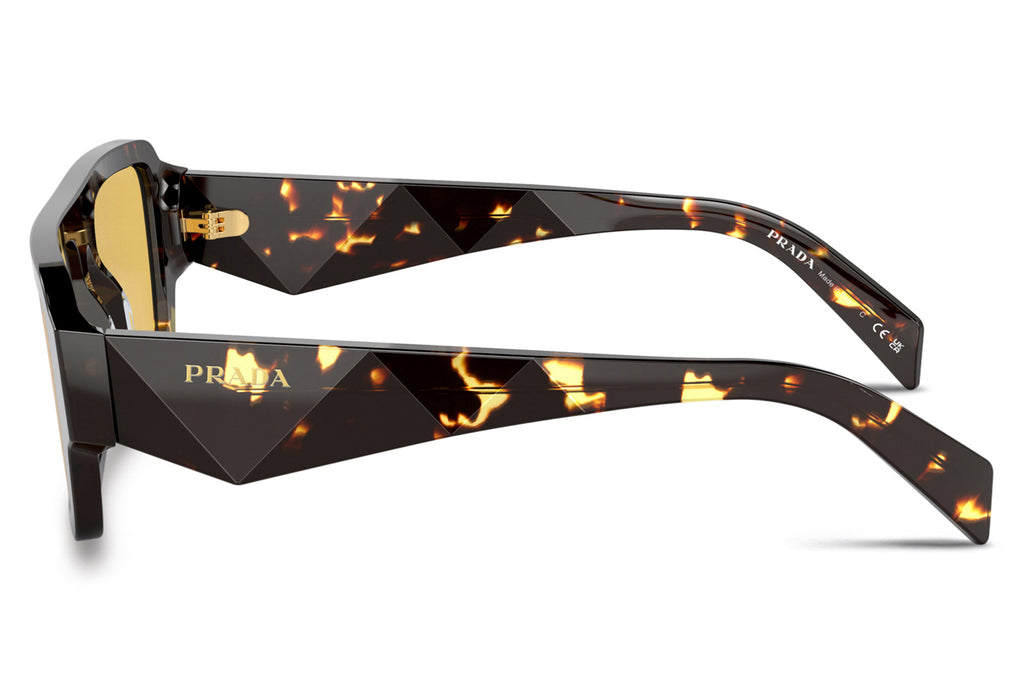 Prada - PR A05SF Sunglasses Tortoise Black Malt with Yellow Lenses (16O10C)