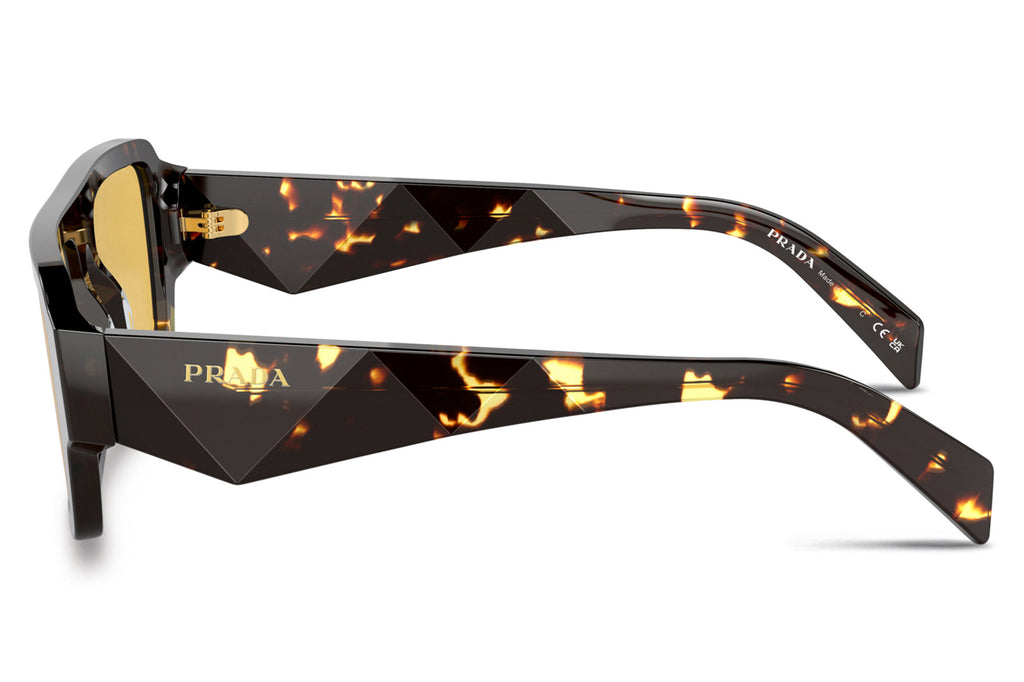 Prada - PR A05S Sunglasses Tortoise Black Malt with Yellow Lenses (16O10C)