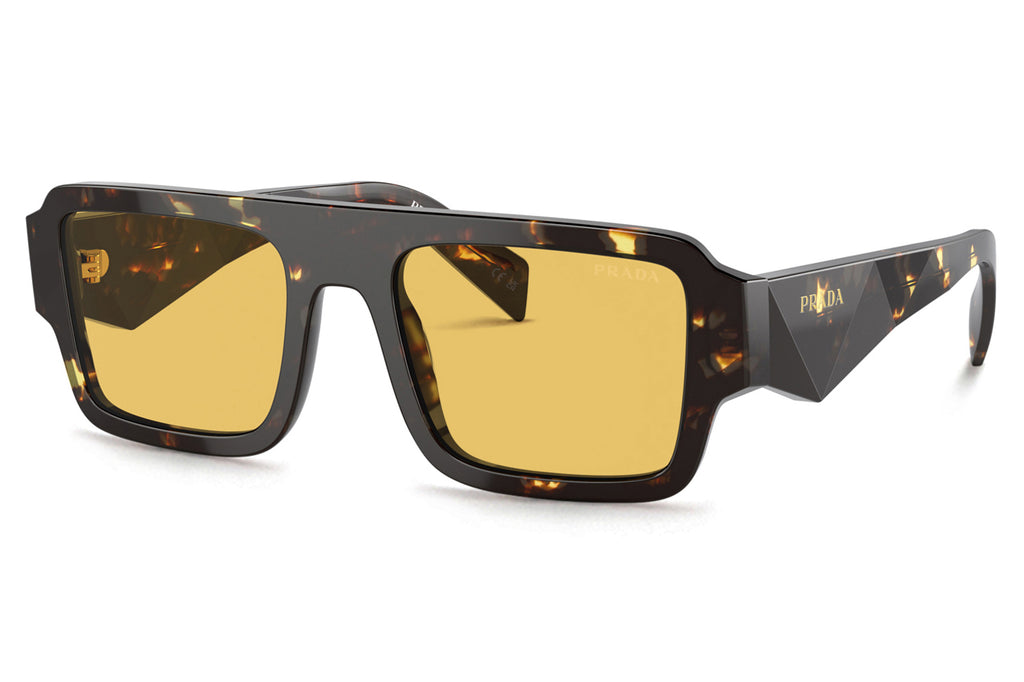 Prada - PR A05S Sunglasses Tortoise Black Malt with Yellow Lenses (16O10C)
