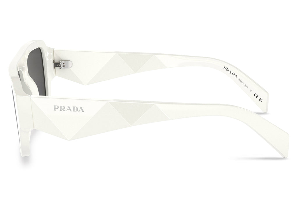 Prada - PR A05S Sunglasses White with Dark Grey Lenses (17K08Z)