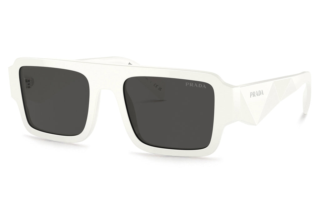 Prada - PR A05S Sunglasses White with Dark Grey Lenses (17K08Z)
