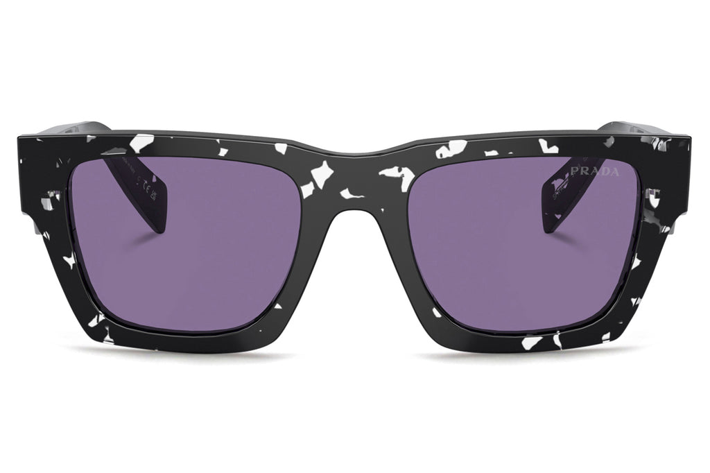Prada - PR A06SF Sunglasses Tortoise Black Crystal with Violet Mirror Silver Lenses (15O50B)