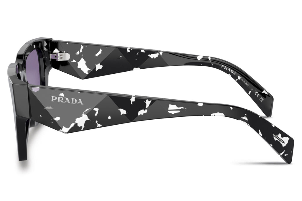 Prada - PR A06SF Sunglasses Tortoise Black Crystal with Violet Mirror Silver Lenses (15O50B)