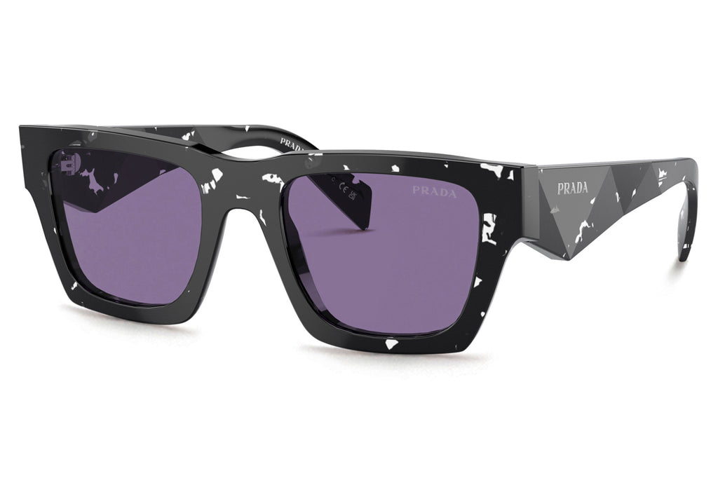 Prada - PR A06SF Sunglasses Tortoise Black Crystal with Violet Mirror Silver Lenses (15O50B)