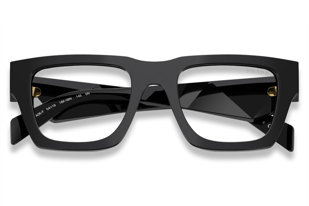 Prada - PR A06SF Sunglasses Black with Clear Blue-Violet Light Filter Lenses (16K08N)
