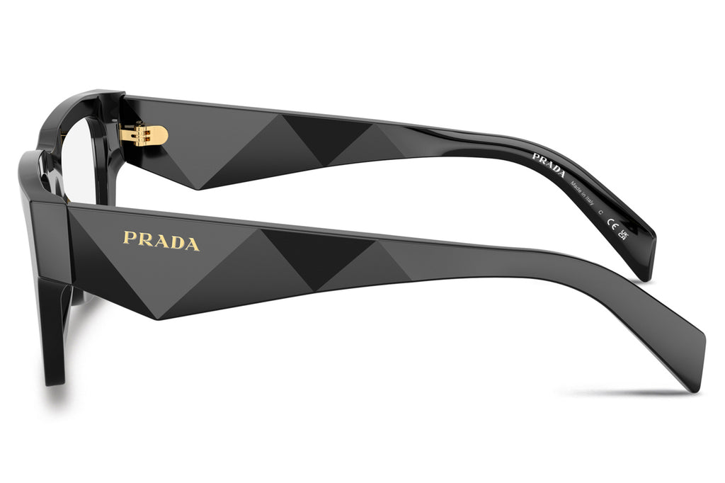 Prada - PR A06SF Sunglasses Black with Clear Blue-Violet Light Filter Lenses (16K08N)