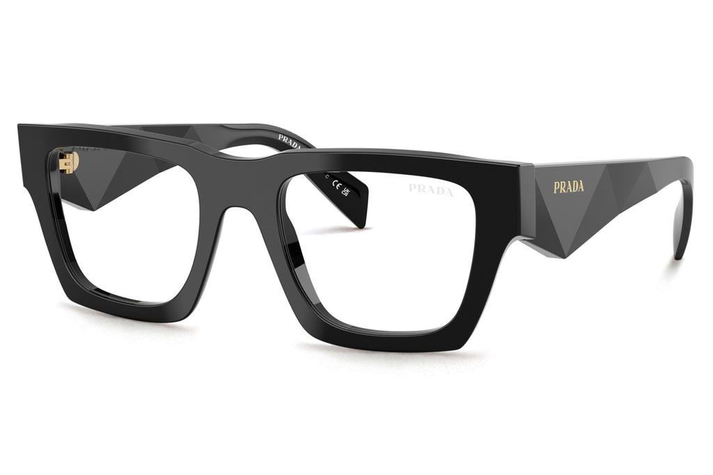 Prada - PR A06SF Sunglasses Black with Clear Blue-Violet Light Filter Lenses (16K08N)