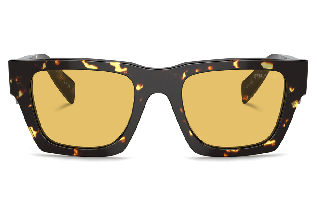 Prada - PR A06SF Sunglasses Tortoise Black Malt with Yellow Lenses (16O10C)