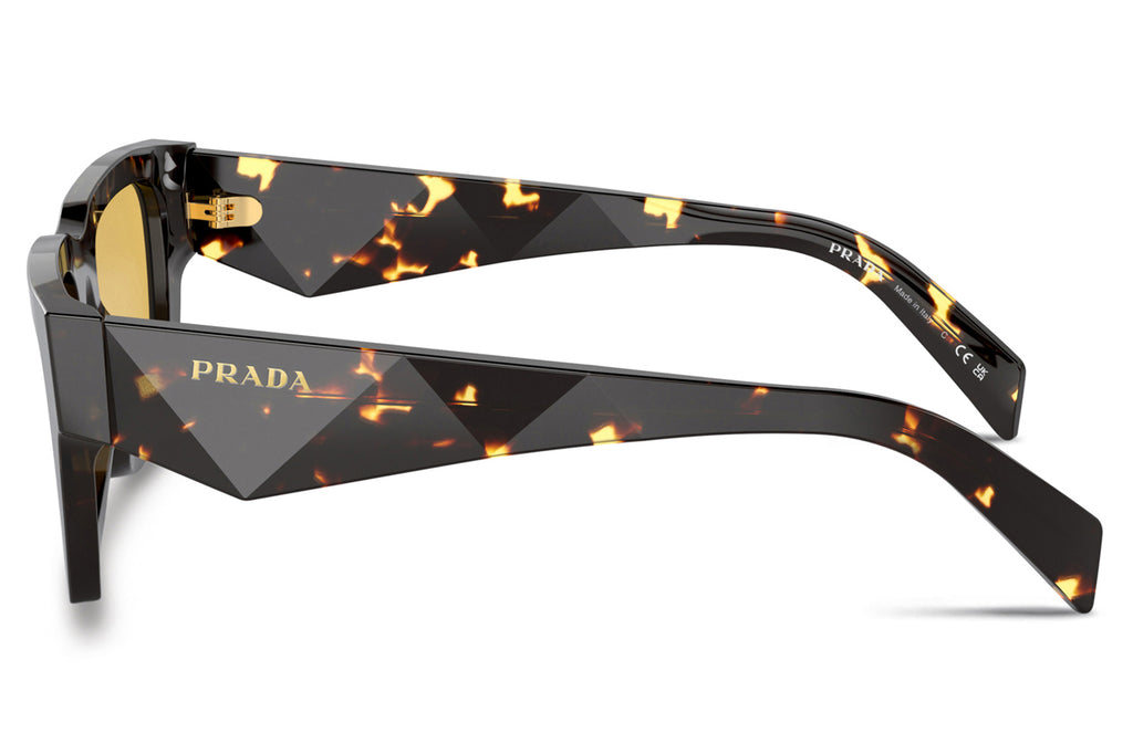 Prada - PR A06SF Sunglasses Tortoise Black Malt with Yellow Lenses (16O10C)
