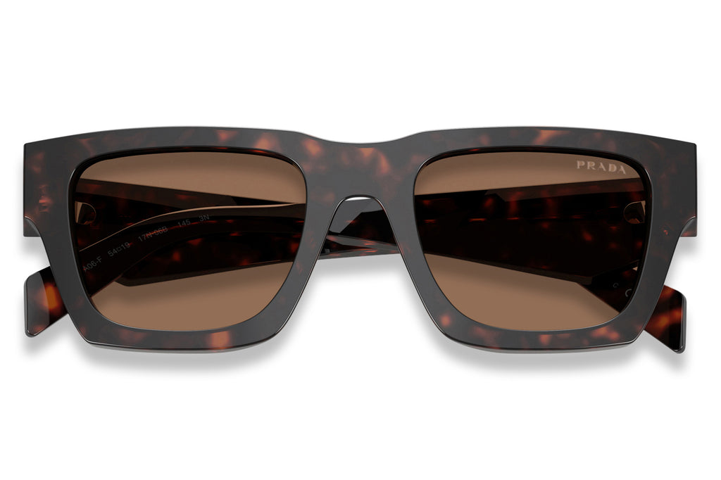 Prada - PR A06SF Sunglasses Root Tortoise with Dark Brown Lenses (17N06B)