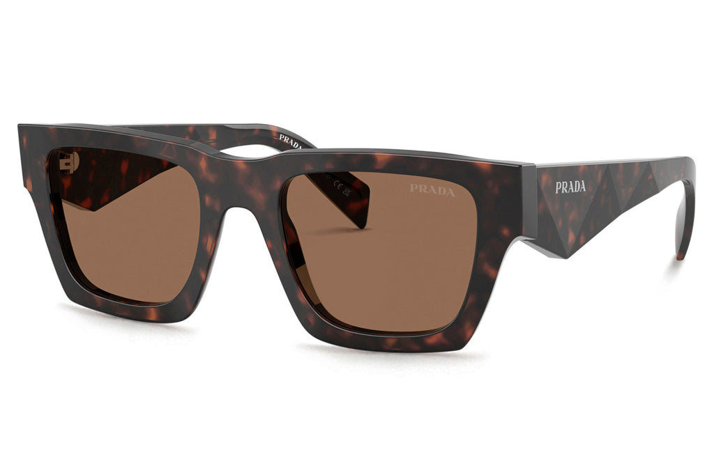 Prada - PR A06SF Sunglasses Root Tortoise with Dark Brown Lenses (17N06B)