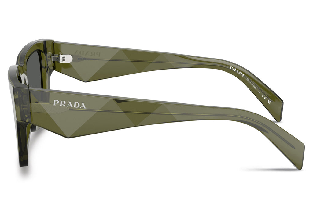 Prada - PR A06SF Sunglasses Transparent Military with Dark Grey Lenses (25A40L)